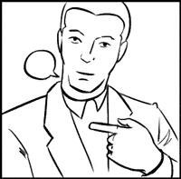 Picture of the first person singular subject pronoun I